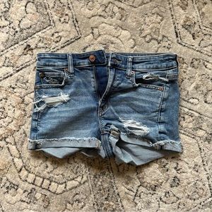 AE Stretch High Waisted Denim Short Short